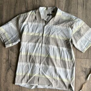 Monologue by Montique shirt short sleeve button up casual size 2XL athleisure